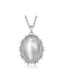 thumb Fashion Oval Opal Rhinestones Necklace 3