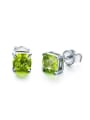 thumb Simple Square Gemstone stud Earring 0