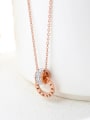 thumb Stainless Steel With Rose Gold Plated Trendy Round Necklaces 2