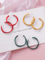 thumb Alloy With Gold Plated Simplistic Geometric Hoop Earrings 2