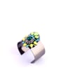 thumb Colorful Flower Alloy Opening Bangle 0