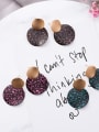 thumb Alloy With Gold Plated Fashion Round Leopard  Stud Earrings 2