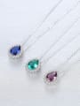 thumb 925 Sterling Silver With Cubic Zirconia Luxury Water Drop Necklaces 2