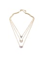 thumb Simple Geometric Multi-layer Alloy Necklace 0