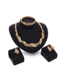 thumb 2018 Alloy Imitation-gold Plated Vintage style Hollow Four Pieces Jewelry Set 0