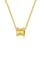 thumb 925 Sterling Silver With Gold Plated Personality Geometric Necklaces 0