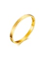 thumb All-match Gold Plated Geometric Shaped Titanium Bangle 0