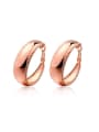 thumb Delicate Rose Gold Plated Geometric Shaped Earrings 0