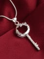 thumb Fashion Hello Kitty Key Pendant Copper Necklace 1