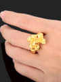 thumb Exquisite 24K Gold Plated Flower Shaped Copper Ring 1