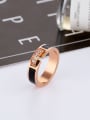 thumb Fashion Zirconias Rose Gold Plated Titanium Ring 2