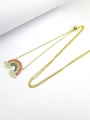 thumb Copper With Gold Plated Cubic Zirconia Cute Rainbow Necklaces 1