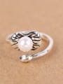 thumb 2018 Freshwater Pearl Silver Opening Ring 0