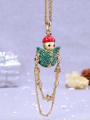 thumb Snowman Shaped Crystal Necklace 2