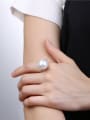 thumb Elegant Open Design Artificial Pearl Ring 1