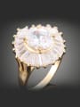 thumb Fashion White Zircon-covered Copper Ring 0