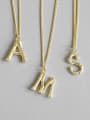thumb 925 Sterling Silver With 18k Gold Plated Trendy Monogrammed Necklaces 0