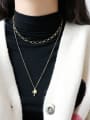 thumb 925 Sterling Silver With Cross Geometry Long Sweater Chain 2