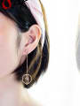 thumb Titanium With Rose Gold Plated Personality Geometric Drop Earrings 1