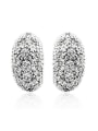 thumb 18K White Gold Exquisite Water Drop Shaped Austria Crystal stud Earring 0