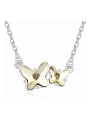 thumb Fashion Double Butterfly austrian Crystals Alloy Necklace 4