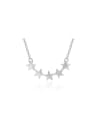 thumb Fashion Pentagram Silver Clavicle Necklace 0