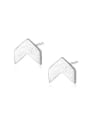 thumb Fresh 925 Silver Arrow Shaped Stud Earrings 0