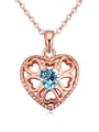 thumb Fashion Hollow Heart austrian Crystal Alloy Necklace 2