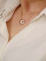 thumb White Ceramic Pendant Clavicle Necklace 1