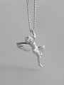 thumb 925 Sterling Silver With Platinum Plated Cute Angel Necklaces 2