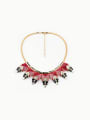 thumb Red Triangle Pendant Short Necklace 0