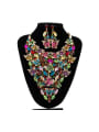 thumb Butterflies Glass Rhinestones Two Pieces Jewelry Set 0