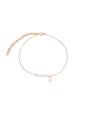 thumb Titanium With Rose Gold Plated Simplistic Round Anklets 0