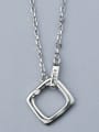 thumb S925 Silver Square Necklace 0