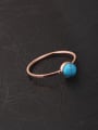 thumb Small Turquoise Simple Style Ring 1