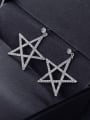 thumb Copper With Platinum Plated Fashion five-pointed star Stud Earrings 2