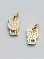 thumb 925 Sterling Silver With 18k Gold Plated Cute Cat Charms 1