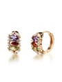 thumb Fashion Marquise Zircon Champagne Gold Plated Earrings 0
