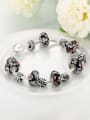 thumb Retro style Flowery Black Glass Beads Bracelet 2