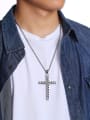 thumb Stainless Steel With Platinum Plated Simplistic Cross Necklaces 1