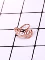 thumb Hollow Leaves Rose Gold Opening Ring 0