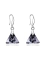 thumb Triangle austrian Crystal Alloy Earrings 2