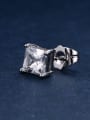 thumb Exquisite Square Shaped AAA Zircon Copper Stud Earrings 1