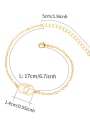 thumb Copper With Gold Plated Simplistic Round  Interlocking Adjustable Bracelets 3