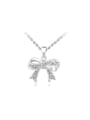 thumb Elegant Platinum Plated Butterfly Shaped Necklace 0