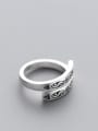 thumb Personality Open Design Geometric Shaped S925 Silver Ring 1