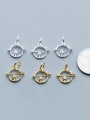thumb 925 Sterling Silver With  Cubic Zirconia  Personality Round Charms 2
