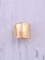 thumb Titanium With Gold Plated Simplistic Irregular Band Rings 2
