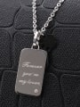 thumb Fashion Heart and Rectangle Lovers Necklace 1