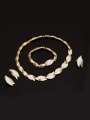 thumb Alloy Imitation-gold Plated Fashion Leaves-shaped Four Pieces Jewelry Set 1